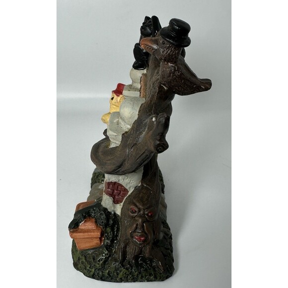 3 Pc Halloween Ceramic Village Haunted House Candlelight...